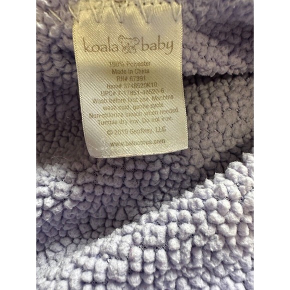 Koala Baby Babies Toys R Us Zebra Animal Print Purple Pocket Sherpa Baby Blanket - Picture 7 of 8